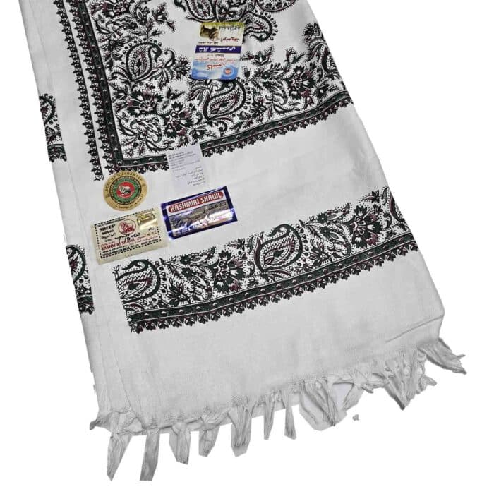 #1 Beautiful Quality Kashmiri Embroidered Shawl Parna Chadar 80x 42 (4)