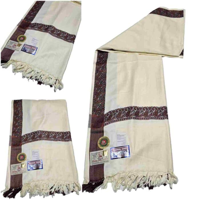 #10 Beautiful Quality Kashmiri Embroidered Shawl Parna Chadar 80x 42 (1)