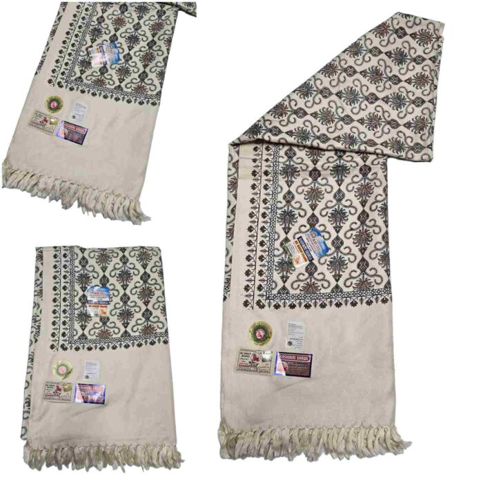 #10 Beautiful Quality Kashmiri Embroidered Shawl Parna Chadar 80x 42(5)