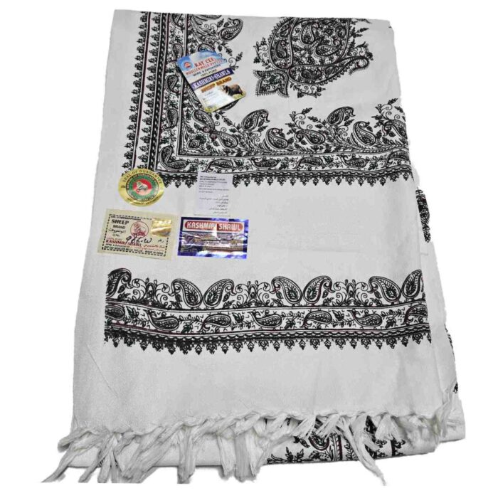 #11 Beautiful Quality Kashmiri Embroidered Shawl Parna Chadar 80x 42 (4)
