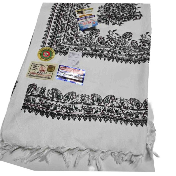 #11 Beautiful Quality Kashmiri Embroidered Shawl Parna Chadar 80x 42 (7)