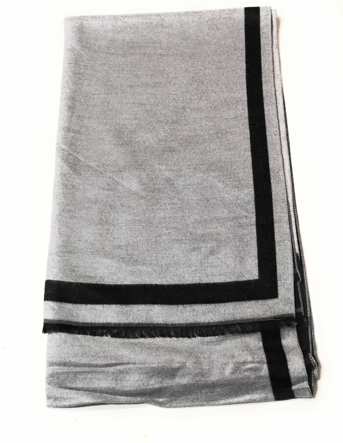 100% Cashmere Scarf for Women Reversible Shawl Wrap Stole Long Scarves Bordered. Brand New.