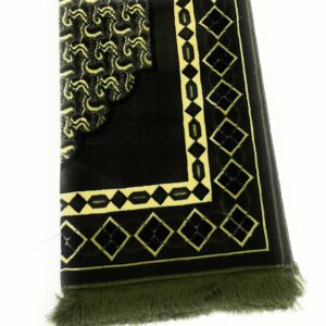 Thick & Soft Olive Green Islamic Prayer Mat 1120g