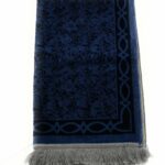 High Quality Navy Blue Islamic Prayer Mat 860g