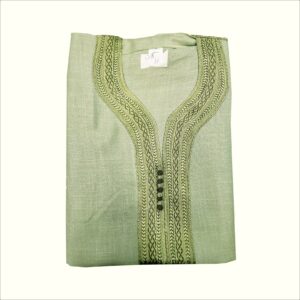 Moroccan Summer 3-Quarter Sleeve Green Thobe