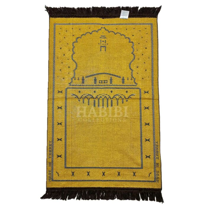 Brown Islamic Masjid Al Nabawi Soft Prayer Mat