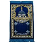 Royal Blue Islamic Masjid Al Nabawi Soft Prayer Mat