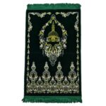 Dark Green Islamic Floral Masjid Al Nabawi Prayer Mat