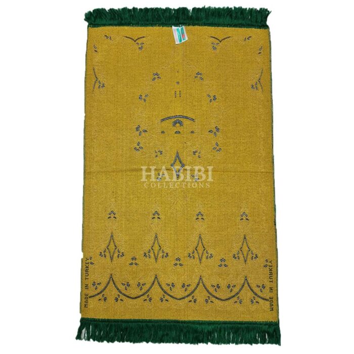 Dark Green Islamic Floral Masjid Al Nabawi Prayer Mat