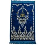 Royal Blue Islamic Floral Masjid Al Nabawi Prayer Mat