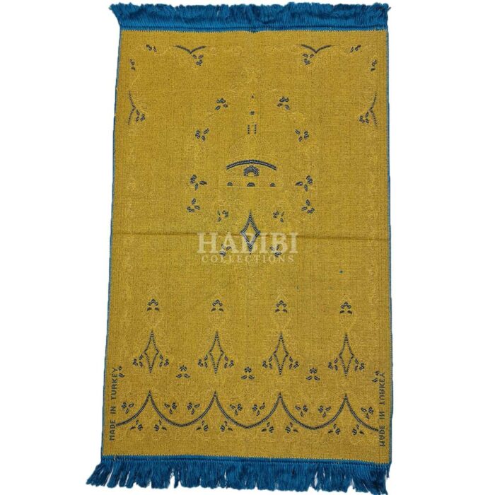 Royal Blue Islamic Floral Masjid Al Nabawi Prayer Mat