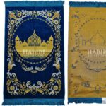 Royal Blue Islamic Floral Masjid Al Nabawi Prayer Mat