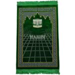 Green Islamic Masjid Square Pattern Prayer Mat