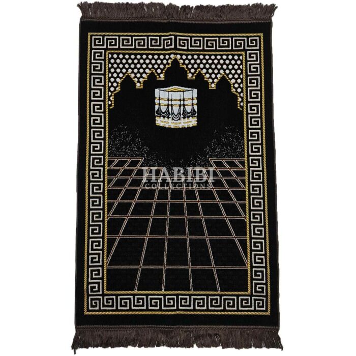 Brown Islamic Masjid Square Pattern Prayer Mat