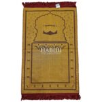 Maroon Islamic Masjid Flower Pillars Prayer Mat