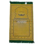 Dark Green Islamic Masjid Flower Pillars Prayer Mat