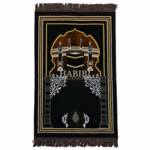 Brown Islamic Kaaba Pillars Prayer Mat