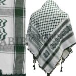 Green/White Shemagh Arab Head Scarf Wrap Arafat Keffiyeh Yashmagh