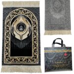 PREMIUM Hajar Aswad Black Stone Kaaba Islamic Prayer Mat 1050g