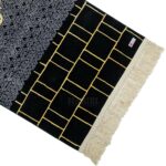 PREMIUM Black Kaaba Wall Islamic Prayer Mat with Bag 1300g