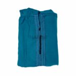 Cshwl 008 Moroccan Winter Cashmere Wool Blend Turquoise Blue Hooded Thobe Djellaba