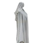 Women's White Chiffon Open Kimono Abaya Long Maxi Jilbab Burka