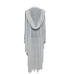 Women's White Chiffon Open Kimono Abaya Long Maxi Jilbab Burka