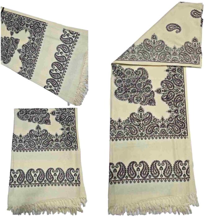 #3 Beautiful Quality Kashmiri Embroidered Shawl Parna Chadar 80x 42 (1)