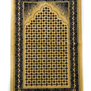 Navy Blue Diamond Pattern Prayer Mat Musullah Janamaz - Design 9