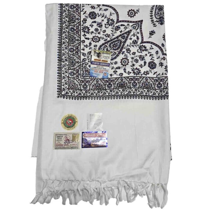 #4 Beautiful Quality Kashmiri Embroidered Shawl Parna Chadar 80x 42 (2)