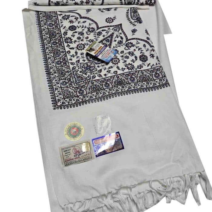 #4 Beautiful Quality Kashmiri Embroidered Shawl Parna Chadar 80x 42 (4)