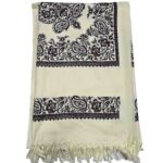 #6 Beautiful Quality Kashmiri Embroidered Shawl Parna Chadar 80x 42 (2)