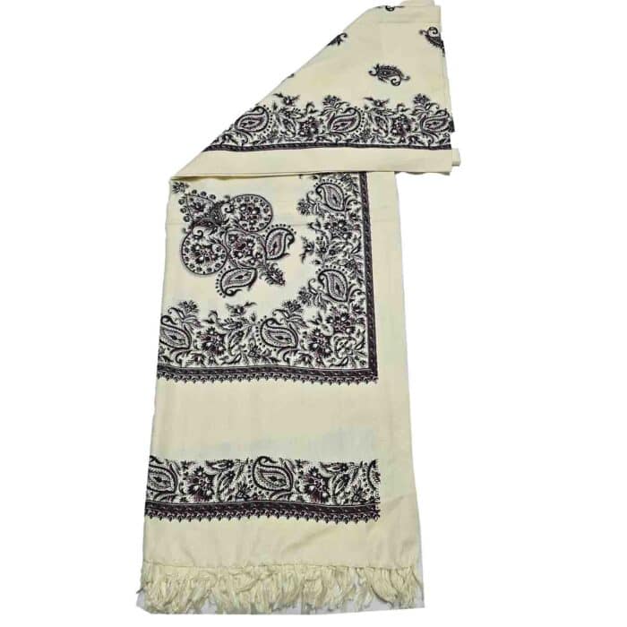 #6 Beautiful Quality Kashmiri Embroidered Shawl Parna Chadar 80x 42 (3)