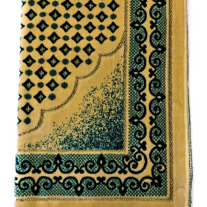 Light Green Diamond Pattern Prayer Mat Musullah Janamaz - Design 9