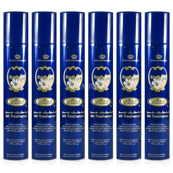 6x Aroosa Aerosol Air Freshener 300ml Home Fragrance Spray