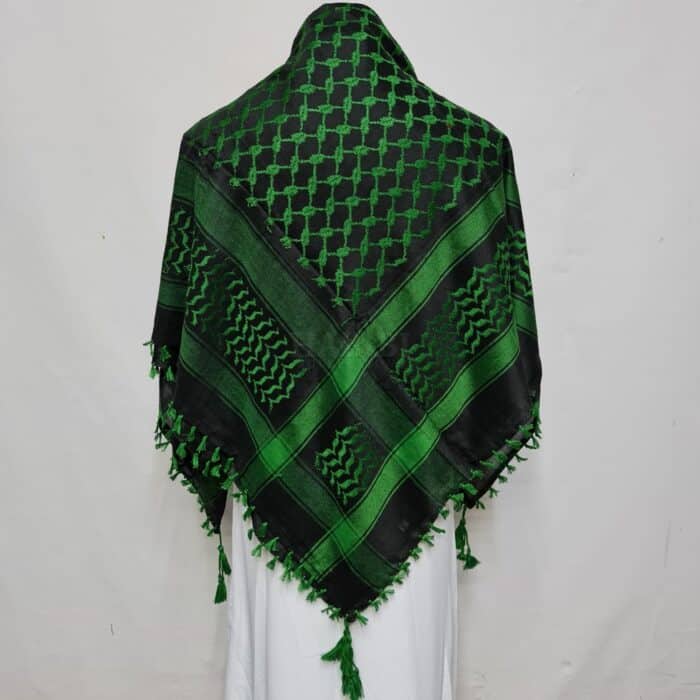 #7 Almas Mnypcs 005 Unisex Many Colours Green Black Arab Head Scarf Wrap Arafat Keffiyeh Yashmagh(1)