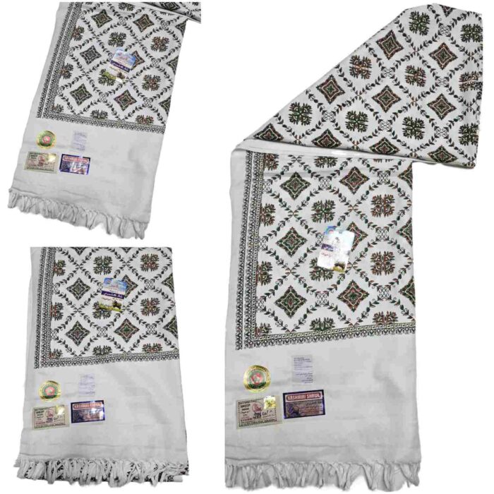 #7 Beautiful Quality Kashmiri Embroidered Shawl Parna Chadar 80x 42(5)