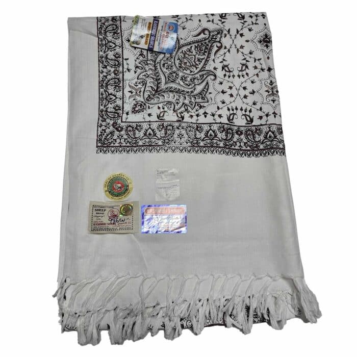 #9 Beautiful Quality Kashmiri Embroidered Shawl Parna Chadar 80x 42 (2)