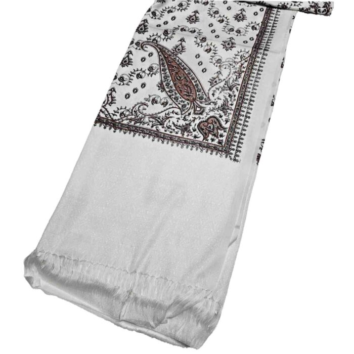 #9 Beautiful Quality Kashmiri Embroidered Shawl Parna Chadar 80x 42 (4)