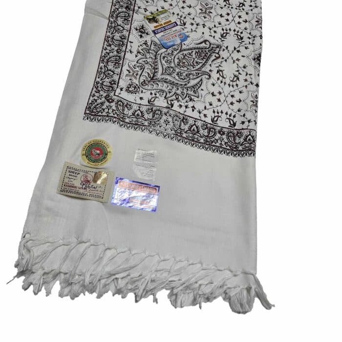 #9 Beautiful Quality Kashmiri Embroidered Shawl Parna Chadar 80x 42 (4)