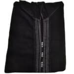 Adltsaed 003 Black Men's Cashmere Wool Thick Long Sleeve Moroccan Thobe Jubba Habibi Collections 1