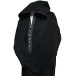 Adltsaed 003 Men’s Cashmere Wool Thick Black Long Sleeve Moroccan Hooded Thobe Jubba Djellaba (5)