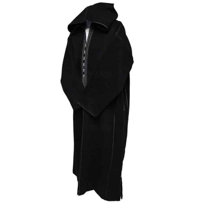 Adltsaed 003 Men’s Cashmere Wool Thick Black Long Sleeve Moroccan Hooded Thobe Jubba Djellaba (6)