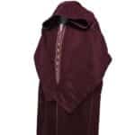 Adltsaed 008 Men's Cashmere Wool Thick Maroon Long Sleeve Moroccan Thobe Jubba (5)