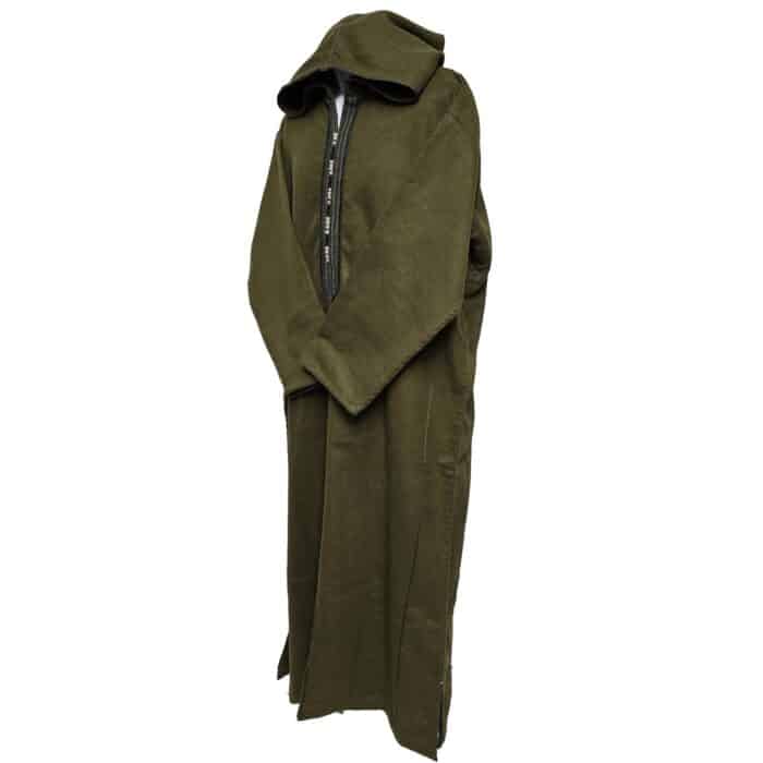 Adltsaed 009 Men's Cashmere Wool Thick Olive Green Long Sleeve Moroccan Thobe Jubba (4)