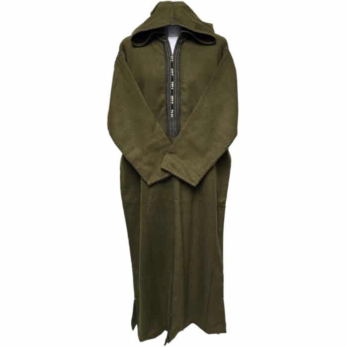 Adltsaed 009 Men's Cashmere Wool Thick Olive Green Long Sleeve Moroccan Thobe Jubba (5)