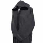 Adltsaed 010 Men's Cashmere Wool Thick Dark Grey Long Sleeve Moroccan Thobe Jubba (5)
