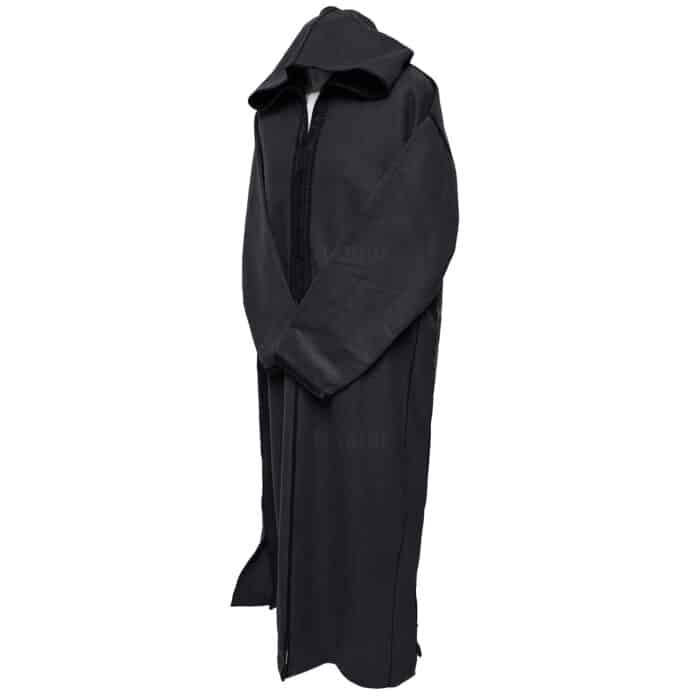 Adltsaed 010 Men's Cashmere Wool Thick Dark Grey Long Sleeve Moroccan Thobe Jubba (6)
