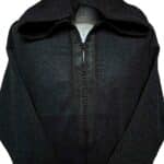 Adltsaed 011 Men's Plus Size Cashmere Wool Thick Black Long Sleeve Moroccan Thobe Jubba Wide(10)