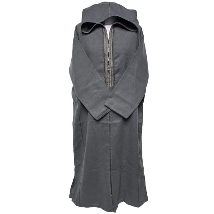 Adltsaed 012 Men's Cashmere Wool Thick Grey Long Sleeve Moroccan Thobe Jubba (6)
